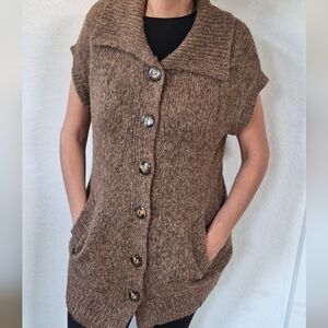 FWM, Fenn Wright Manson, Acrylic,Wool, Alpaca blend button down Long Sweater